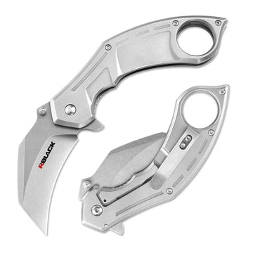 RBLACK Wharncliffe Blade Pocket Knife With Clip RK0202-SL